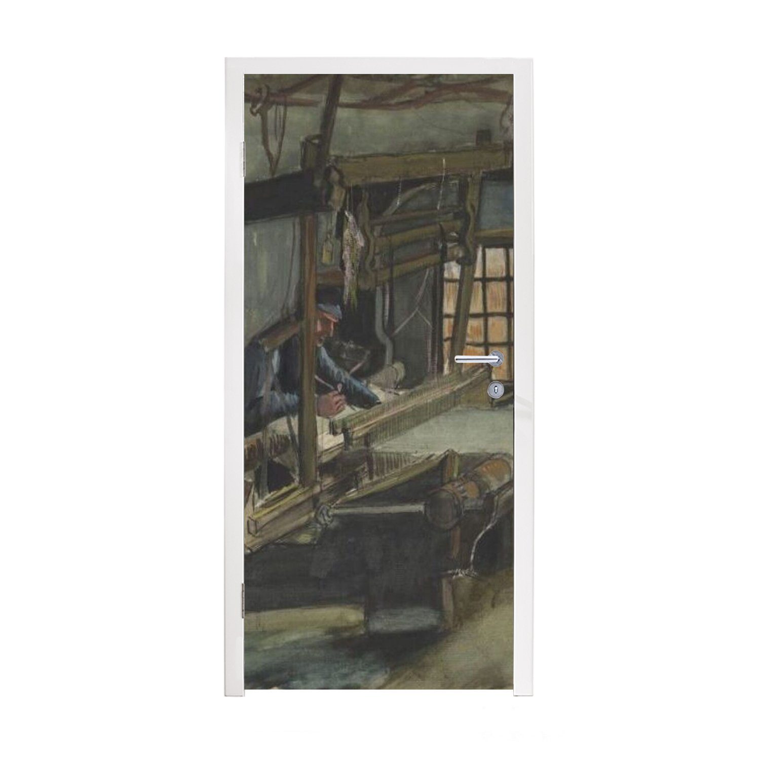 MuchoWow Türtapete Weber - Vincent van Gogh, Matt, bedruckt, (1 St), Fototapete für Tür, Türaufkleber, 75x205 cm