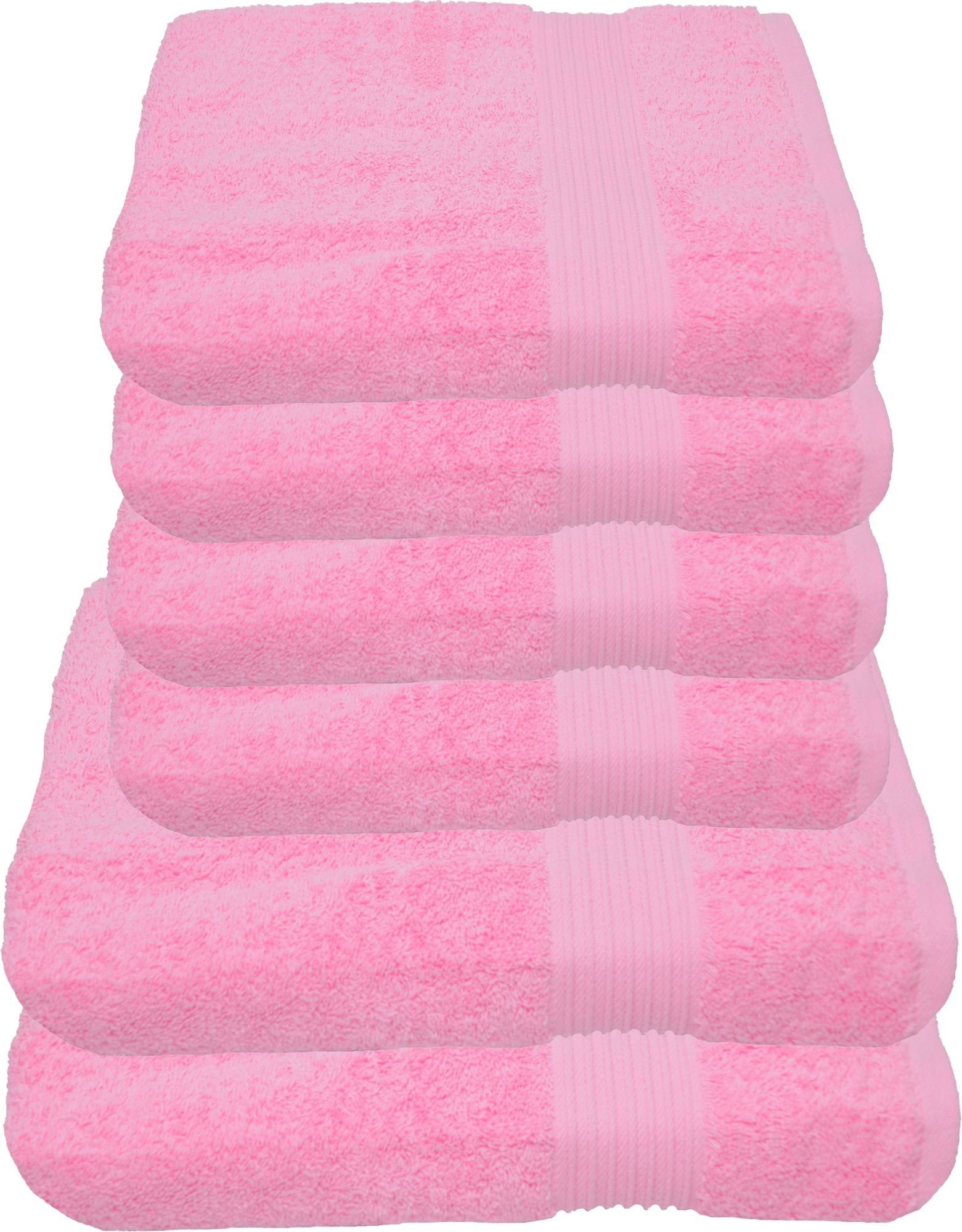 Julie Julsen Handtücher 6-Handtücher-Babyrosa, Baumwolle (6-St) günstig online kaufen