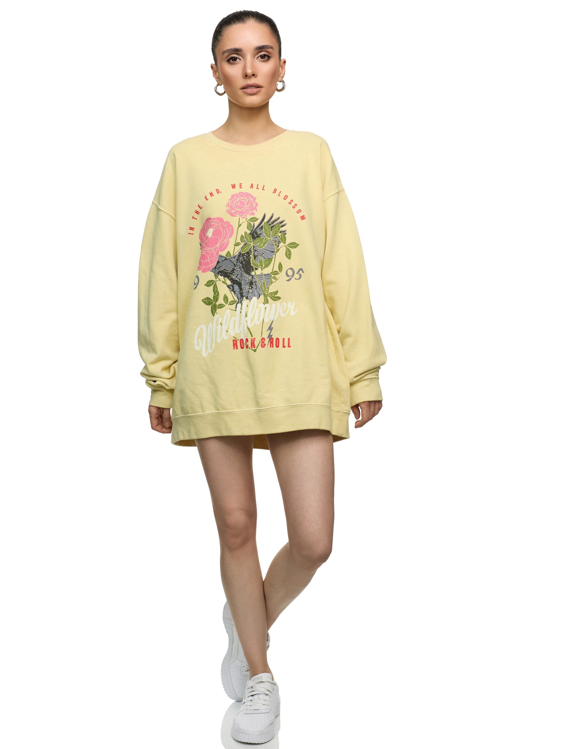 Worldclassca Sweatshirt Worldclassca Oversized Sweatshirt WILDFLOWER günstig online kaufen