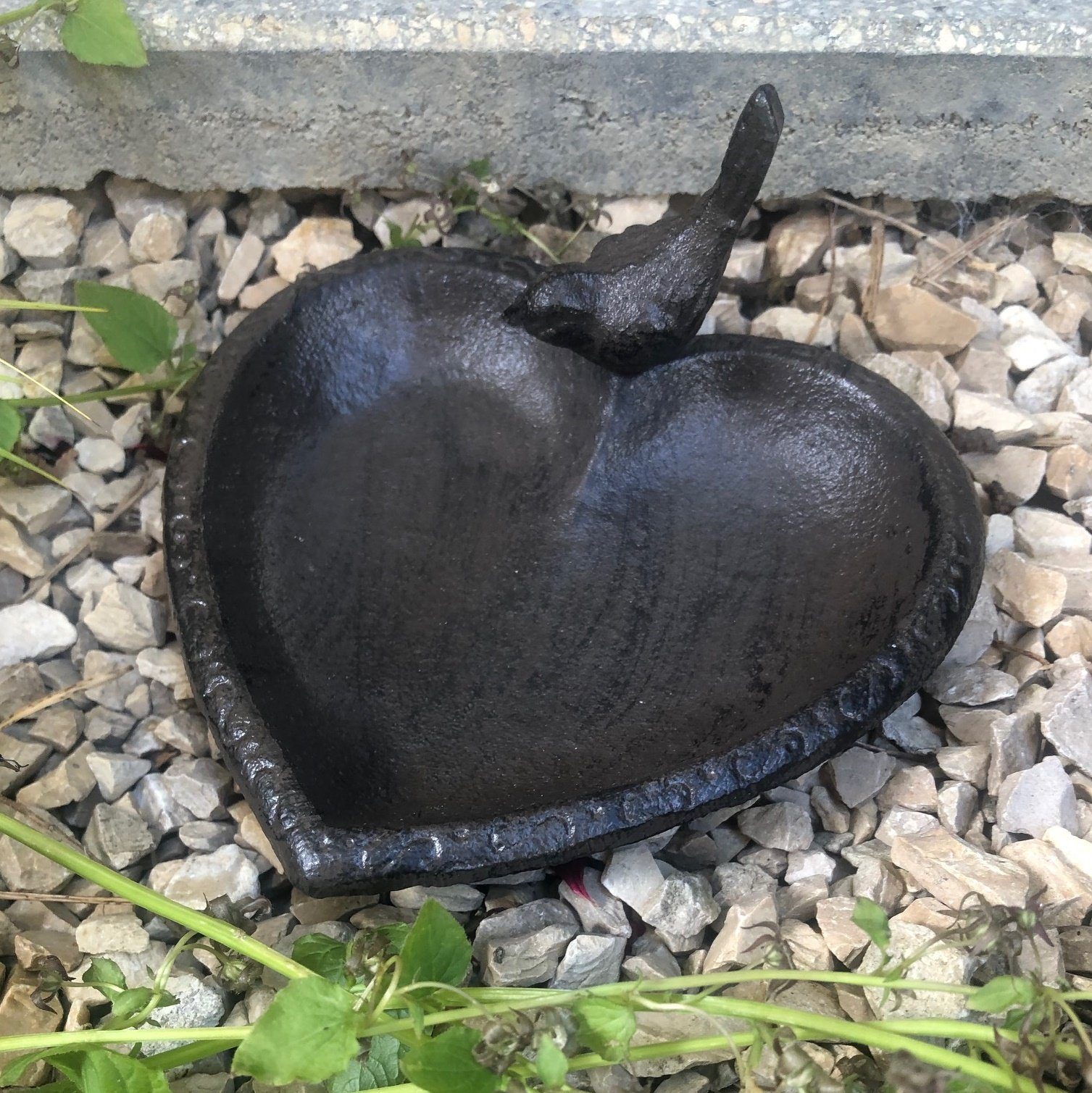 Vogeltränke Vogeltränke Herz Vogelbad Wasserstelle Vogelbecken Vogelfutterstelle