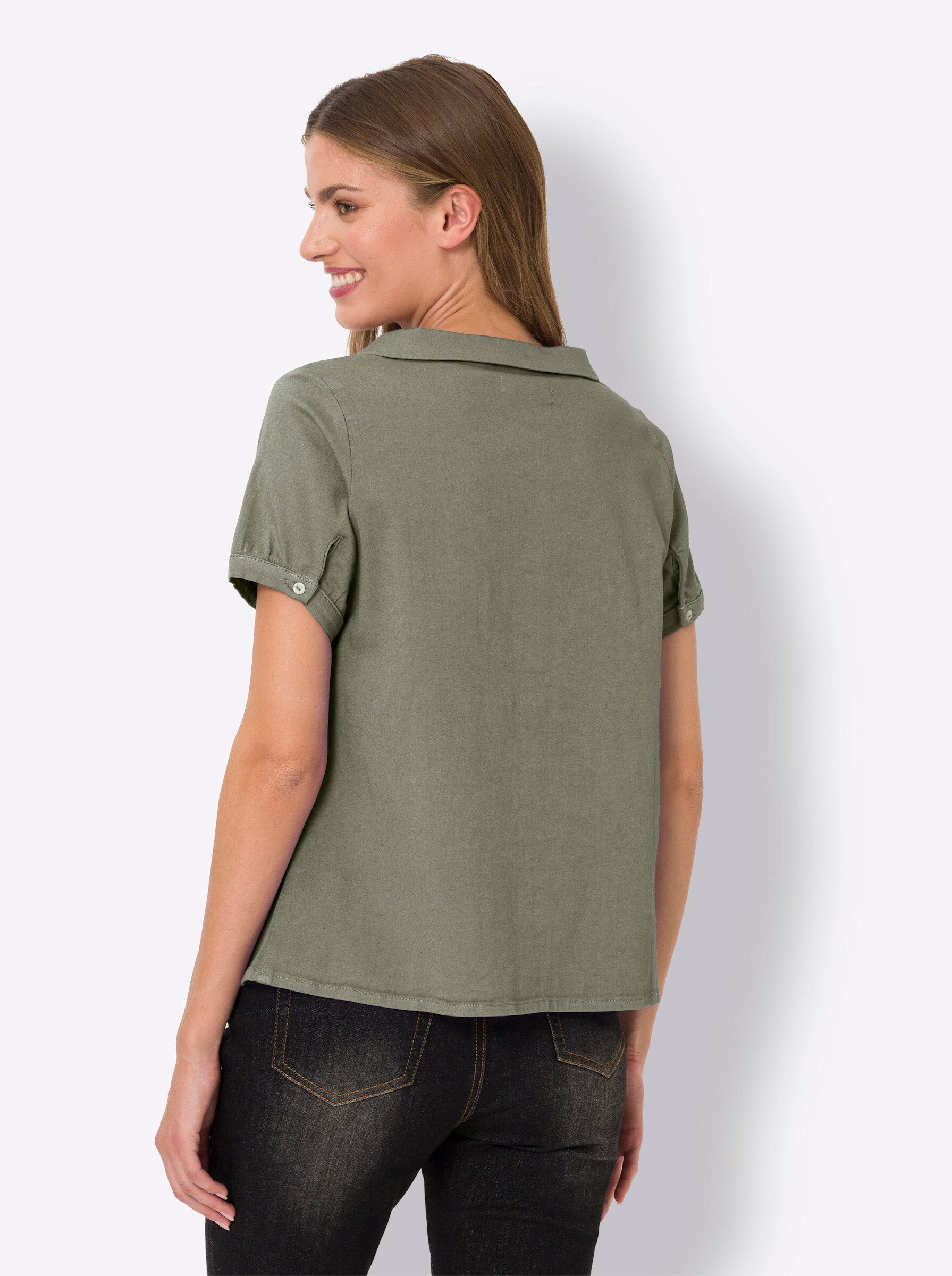 heine Klassische Bluse Bluse Kurzarm