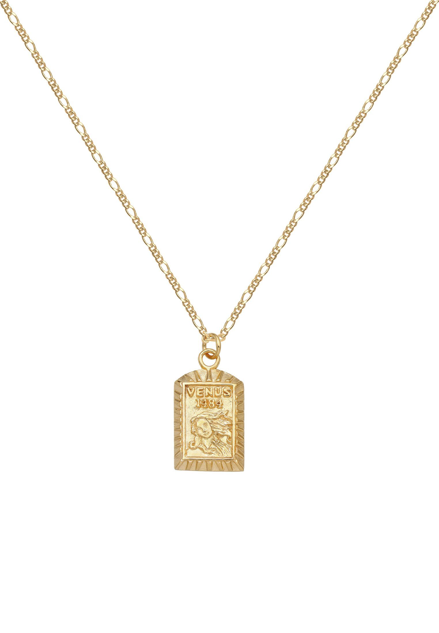 Elli Kette mit Anhänger Venus-Anhänger Vintage 925 Sterling Silber vergolde günstig online kaufen