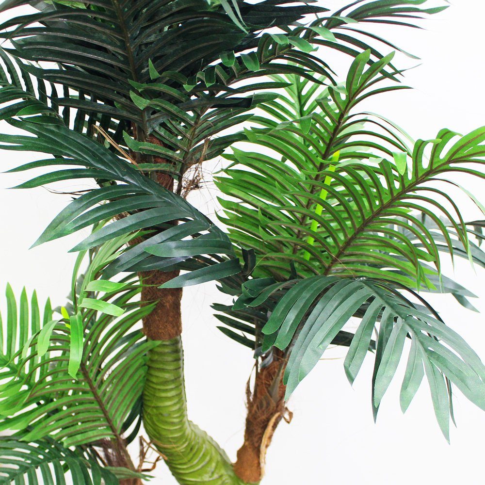 165cm mit Künstliche Pflanze Topf Kunstpflanze Decovego, Cycuspalme Kunstpflanze Palme Decovego
