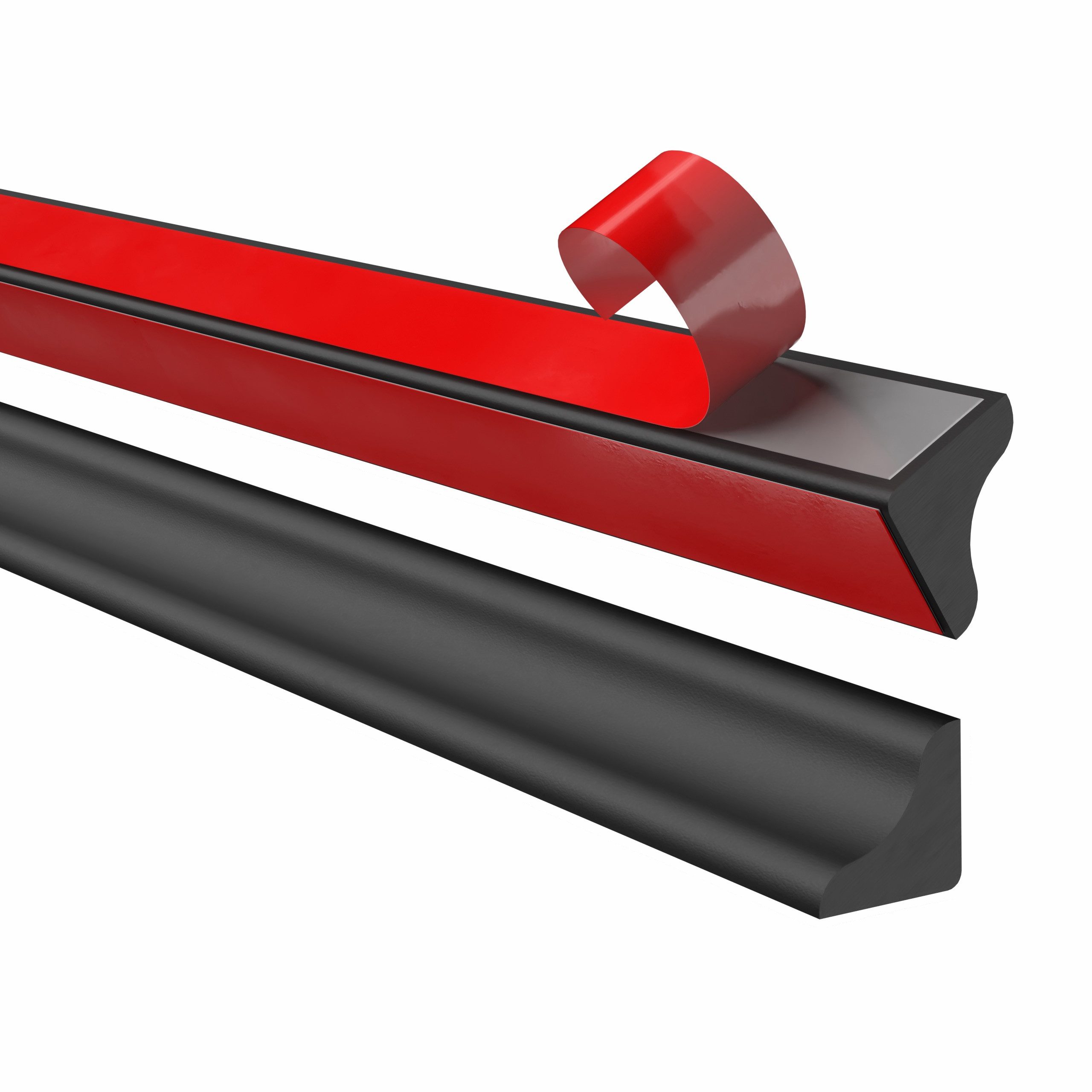 Quest Zierleiste Profilleiste selbstklebend 10 mm, flexibel, 3-m-Rolle, Selbstklebend, Kunststoff (PVC), 1-St., selbstklebend, flexibel, 10 mm, 3-m-Rolle