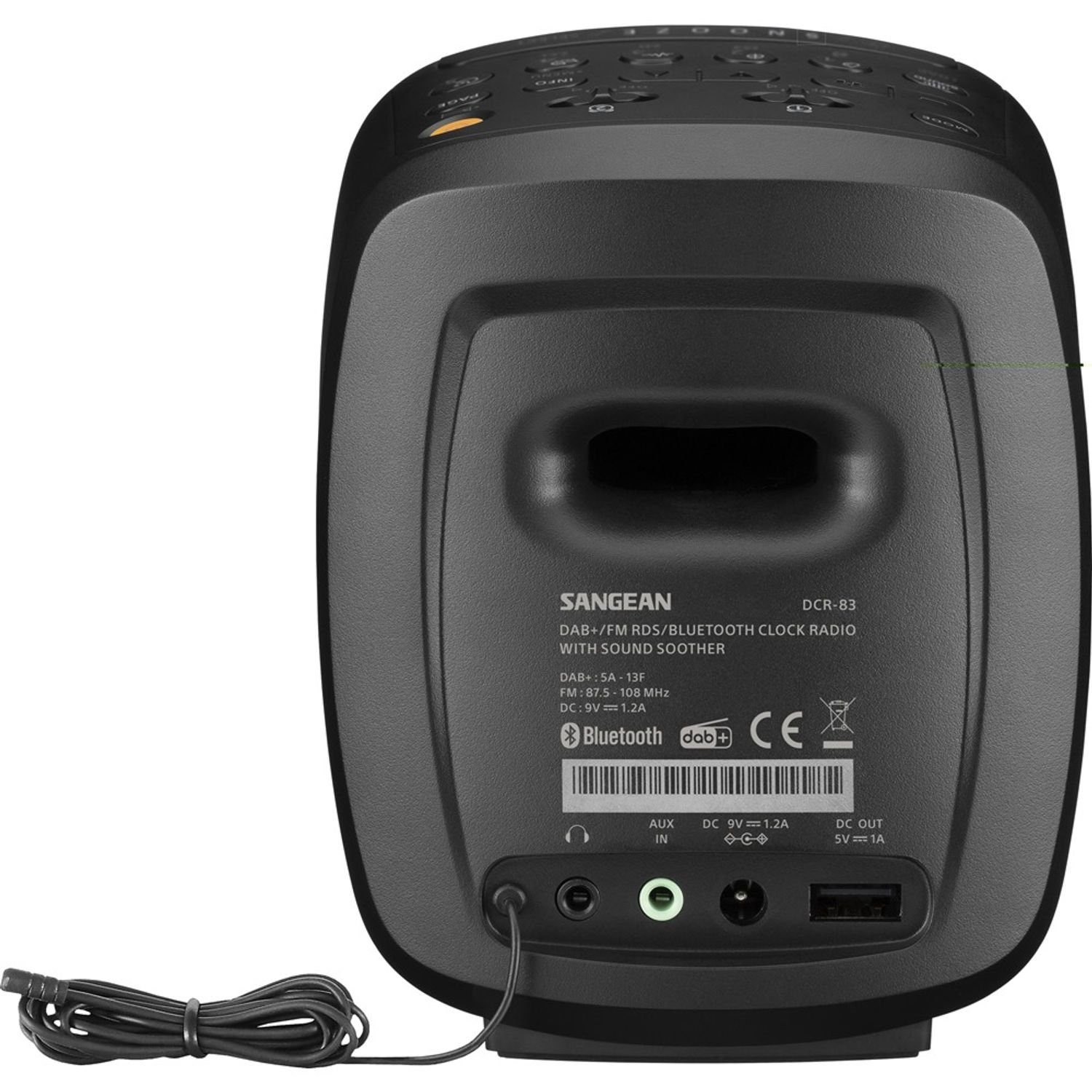 Einschlafgeräusche (DAB) Radio Sangean schwarz / mit / FM-RDS DAB+ Bluetooth Digitalradio (DAB) DCR-83 Aux