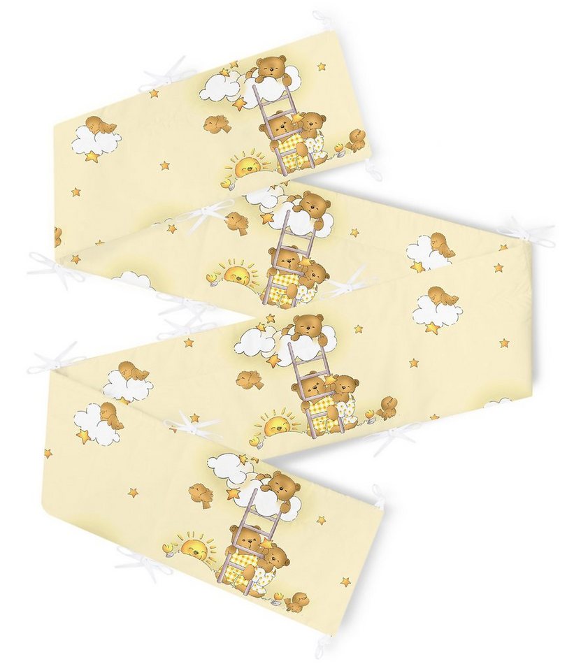Amilian Bettnestchen Bettumrandung 360x30 cm für Babybett 120 x 60 cm geeignet (rundherum), (Nestchen, Kantenschutz), Umrandungen