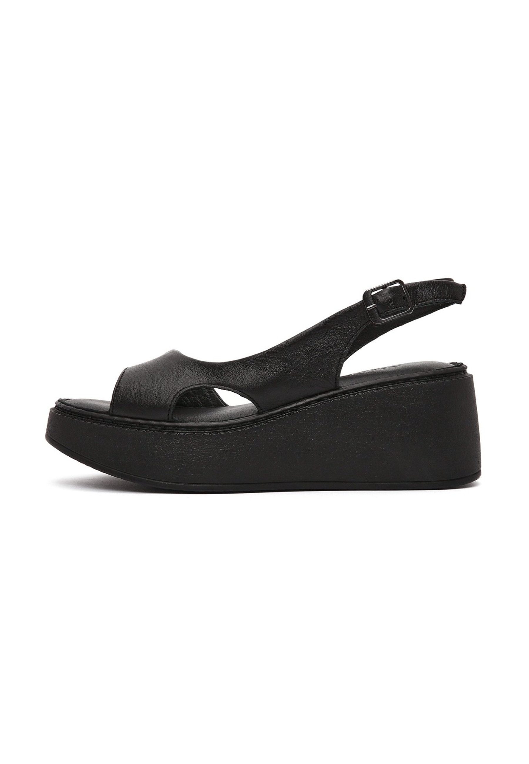 Derimod Leder-Plateausandalen Sandale