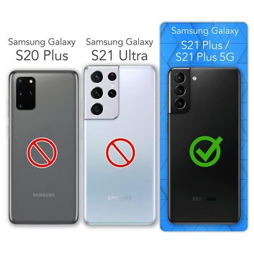 EAZY CASE Handyhülle Slimcover Clear für Samsung Galaxy S21 Plus 5G 6,7 Zoll, durchsichtige Hülle Ultra Dünn Silikon Backcover TPU Telefonhülle Klar