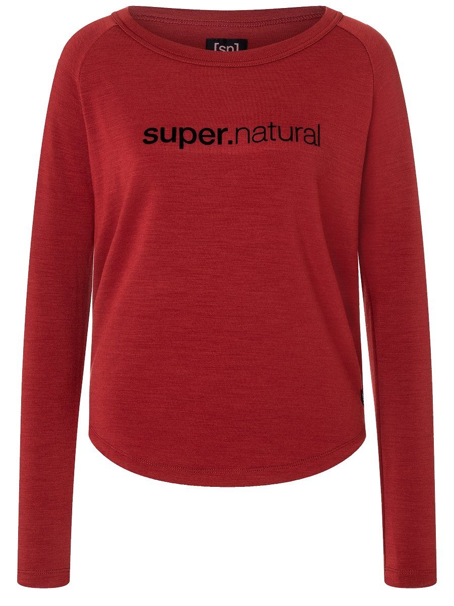 SUPER.NATURAL CREW Pullover EVERYDAY Merino W Dried Tomato Sweatshirt Sun