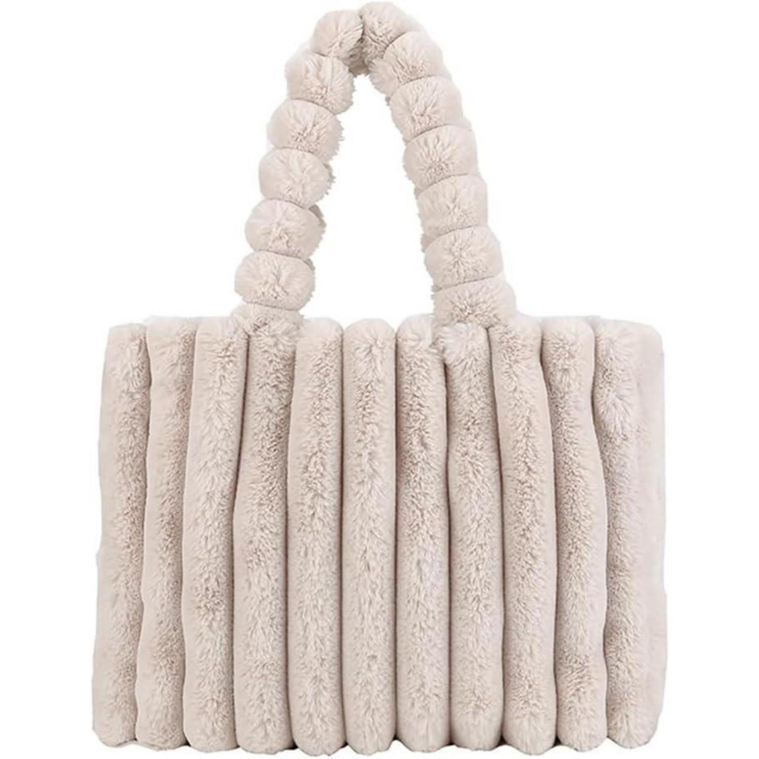 LuxusKollektion Schultertasche Damen Plüsch Handtasche Groß Umhängetasche W günstig online kaufen