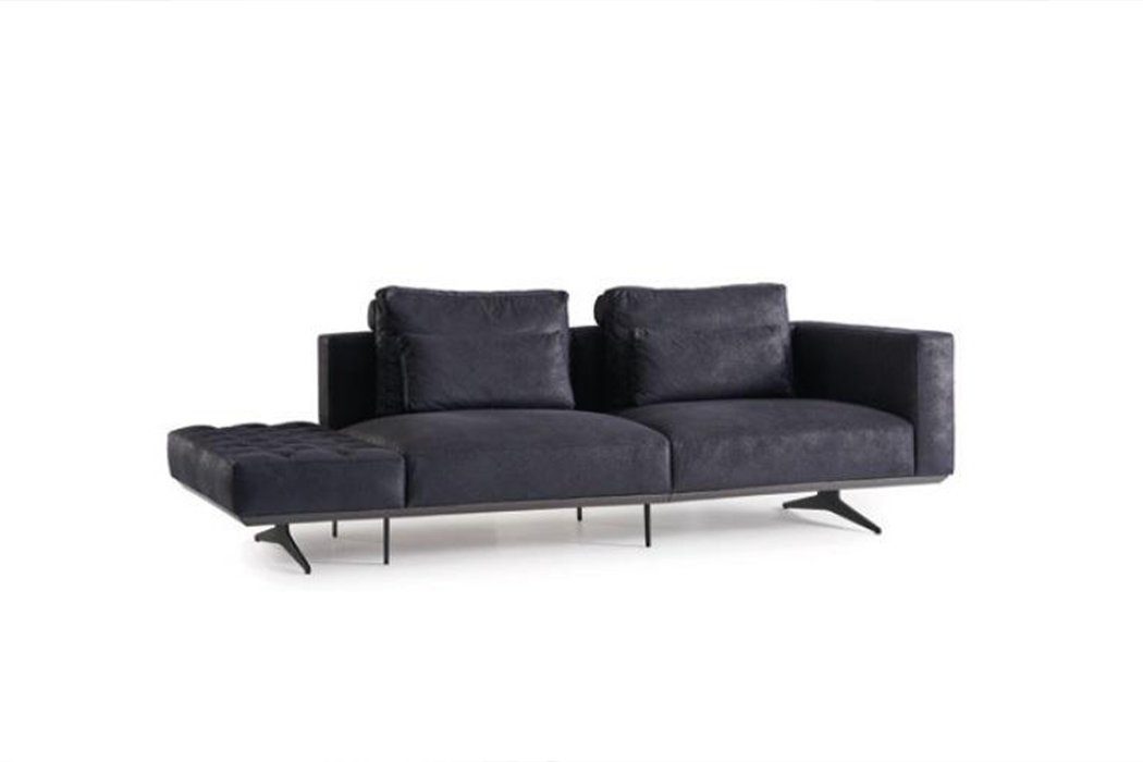 JVmoebel Sofa, Design Sofagarnitur 3 Sitzer Textil Couch Polster Sofa Couchen Schwarz