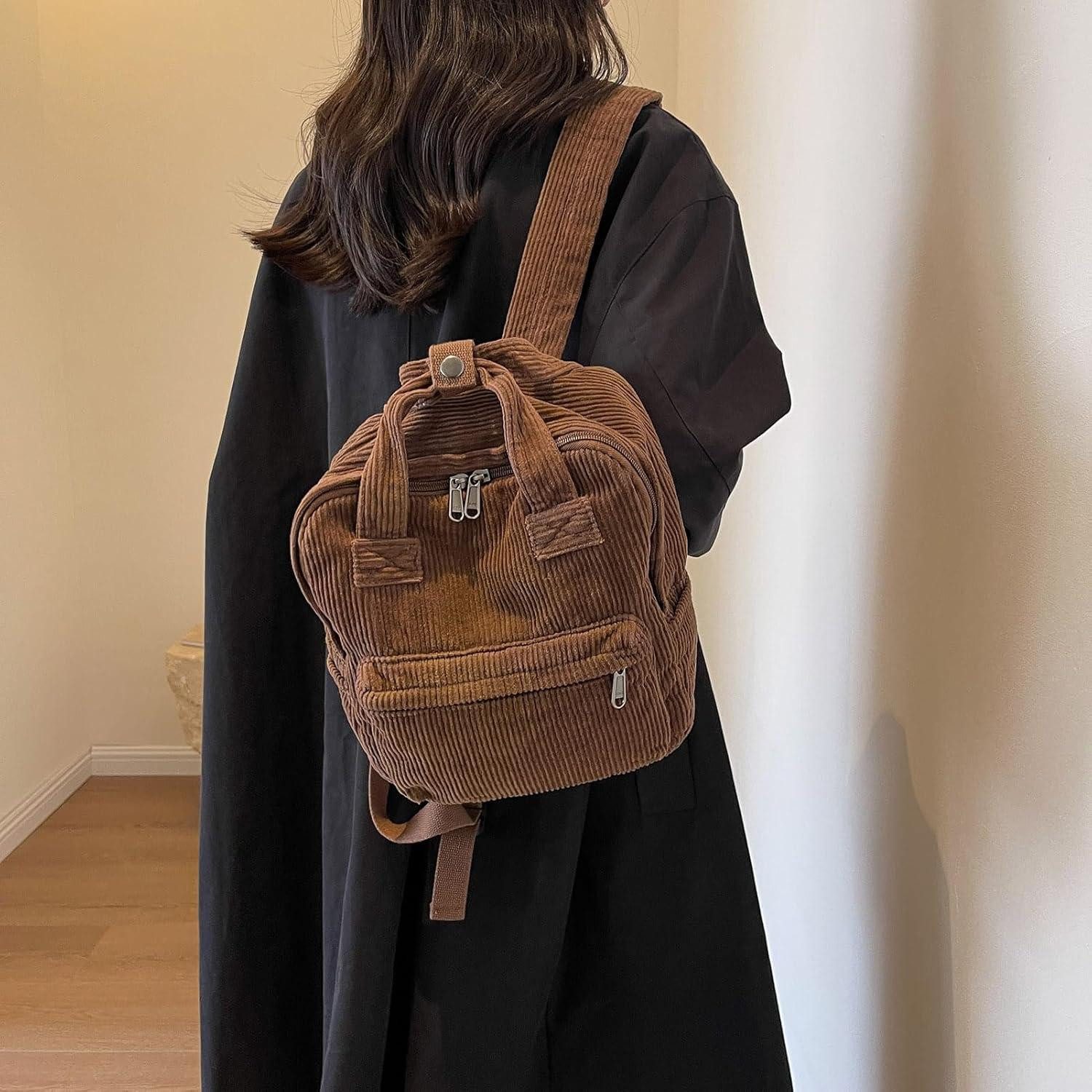 LuxusKollektion Cityrucksack Damen Rucksack Klein Cord günstig online kaufen