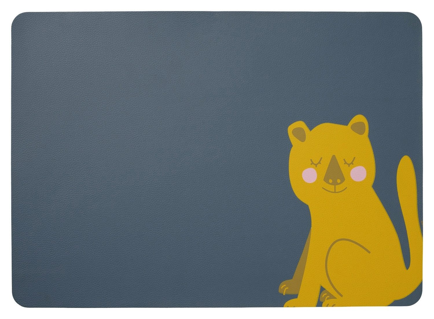 ASA SELECTION Platzset für Kinder COPPA KIDS, 46 x 33 cm, Blau, (1-St), aus PVC in Lederoptik, mit Tiermotiv von Leo Löwe