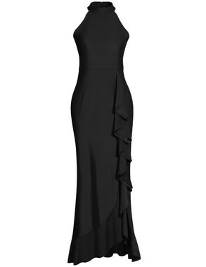 B.X Abendkleid Damen Neckholder Rüschen Split Bodycon Abend Party Langes Kleid Brautjungfernkleid,Abendkleid,Etuikleid,Einfarbig Maxikleid,Anmut