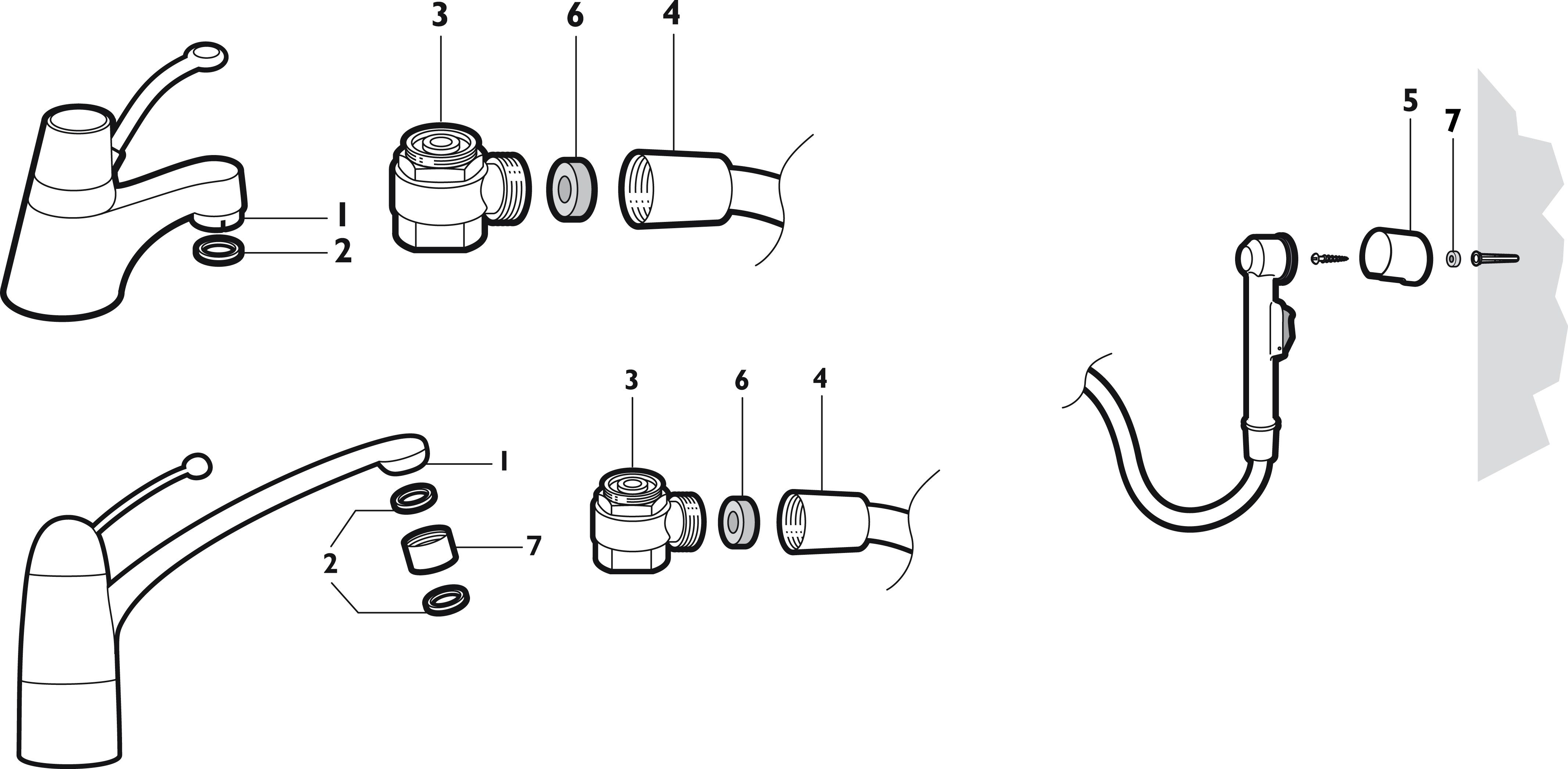 Euroshowers GmbH Waschbeckendusche Waschbeckendusche Handbrause Brause-Set günstig online kaufen