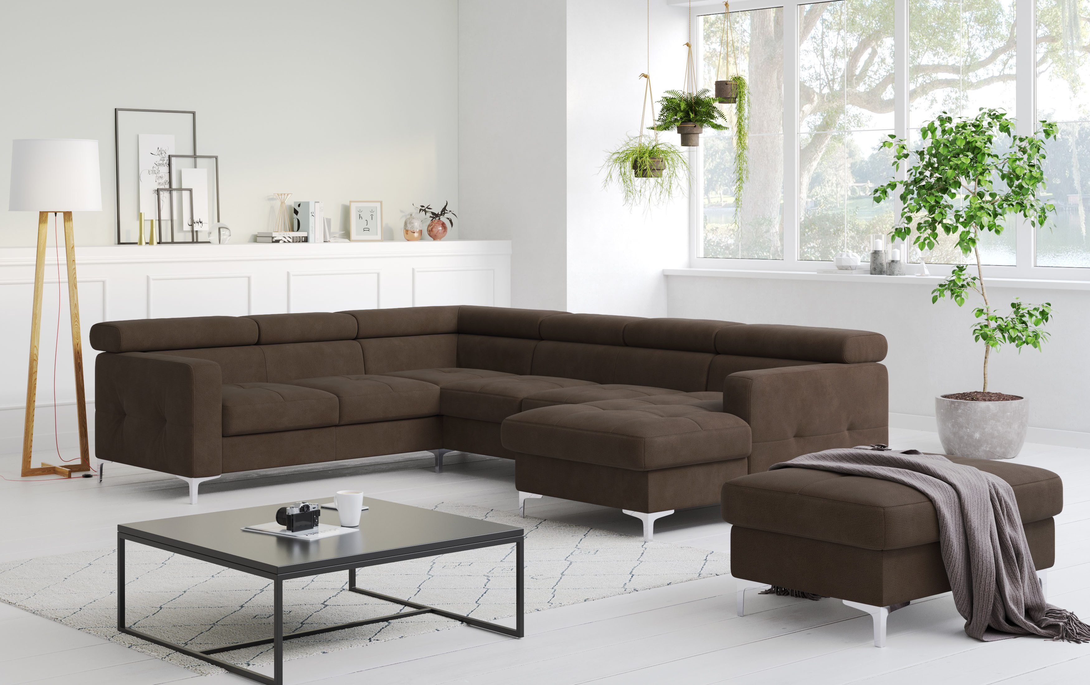 COTTA Wohnlandschaft "Sammy U-Form" mit Kopfteilverstellung, wahlweise mit günstig online kaufen