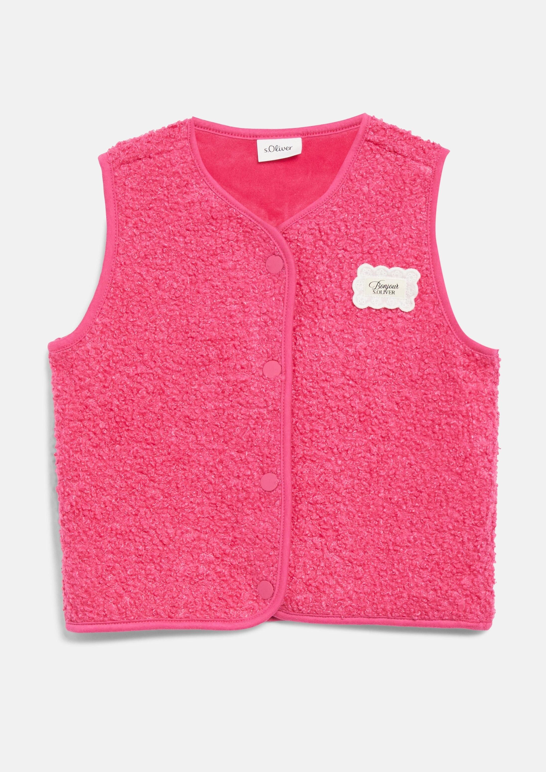 s.Oliver Funktionsweste Indoor-Weste Teddyweste mit Fleece-Innenseite