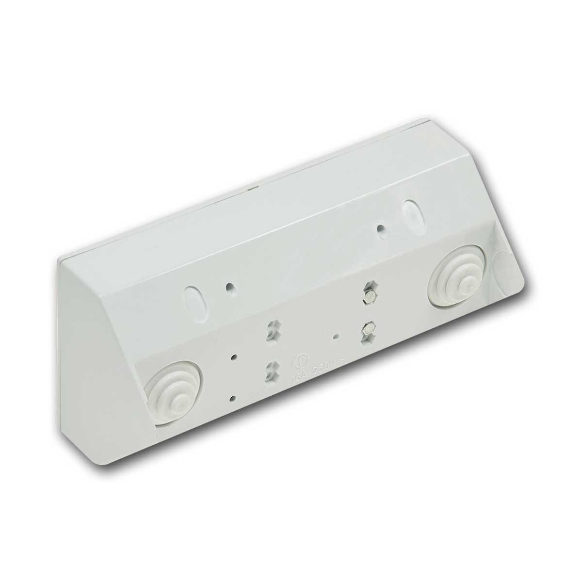 ChiliTec Aufputz-Steckdose 2-fach Steckdosenblock + 2x USB-A, weiß 250V~/ 16A – Bild 2 von 2