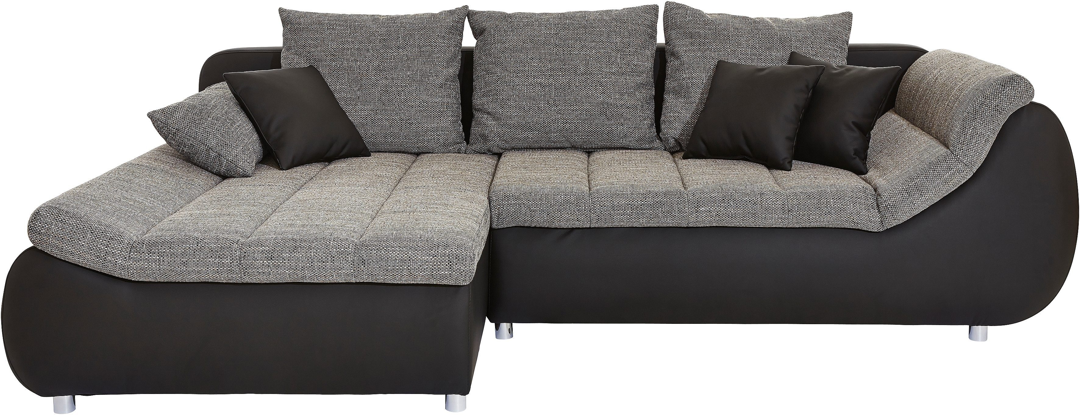 Home affaire Ecksofa Imola, bequem, aktuelle Steppung im Sitz, L-Form, Breite 270cm, wahlweise mit Bettfunktion