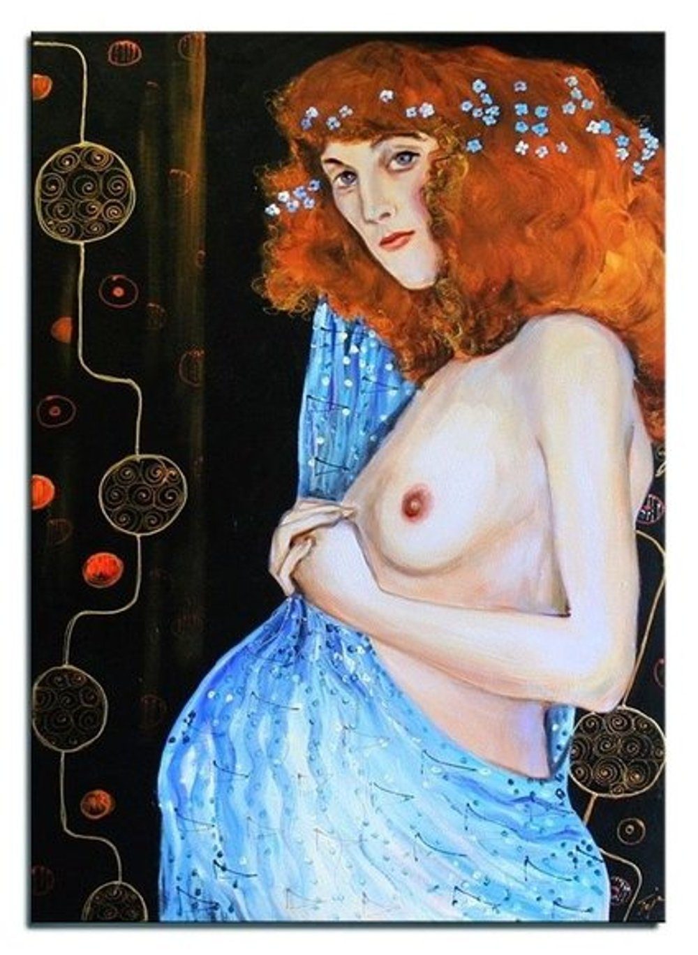 JVmoebel Gemälde Gustav Klimt »G06688«, jedes Bild ein Unikat, handgearbeitet