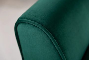 LebensWohnArt Sitzbank Elegante Sitzbank CAROLIN 90cm grün Samt
