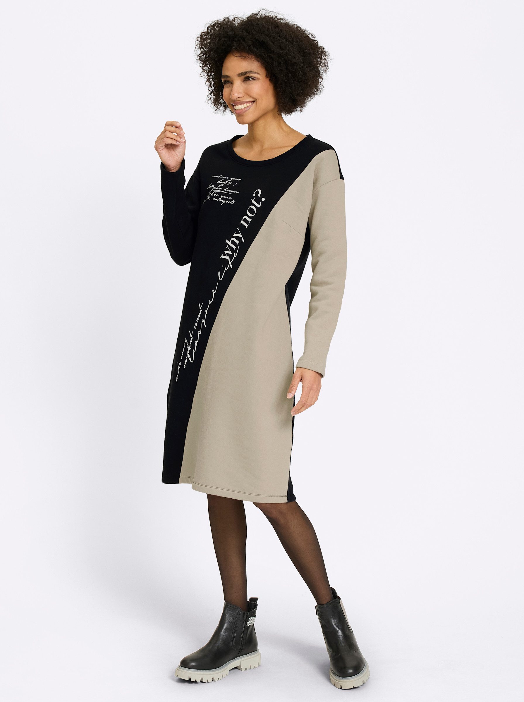 heine Etuikleid Kleid Langarm