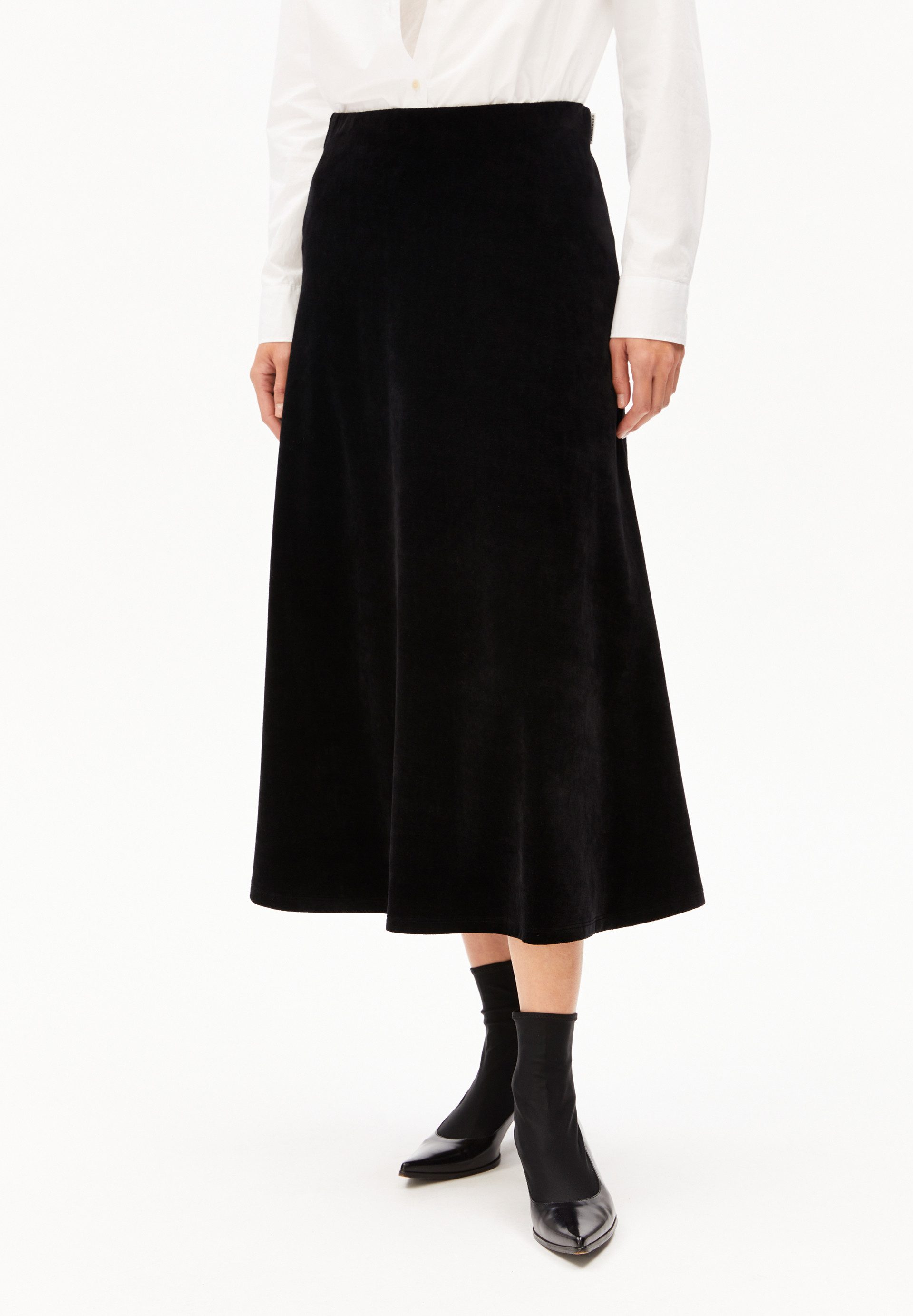 Armedangels Jerseyrock VOLAGAA VELVET Jerseyrock aus Bio-Baumwoll Mix (Slim Fit) Midi