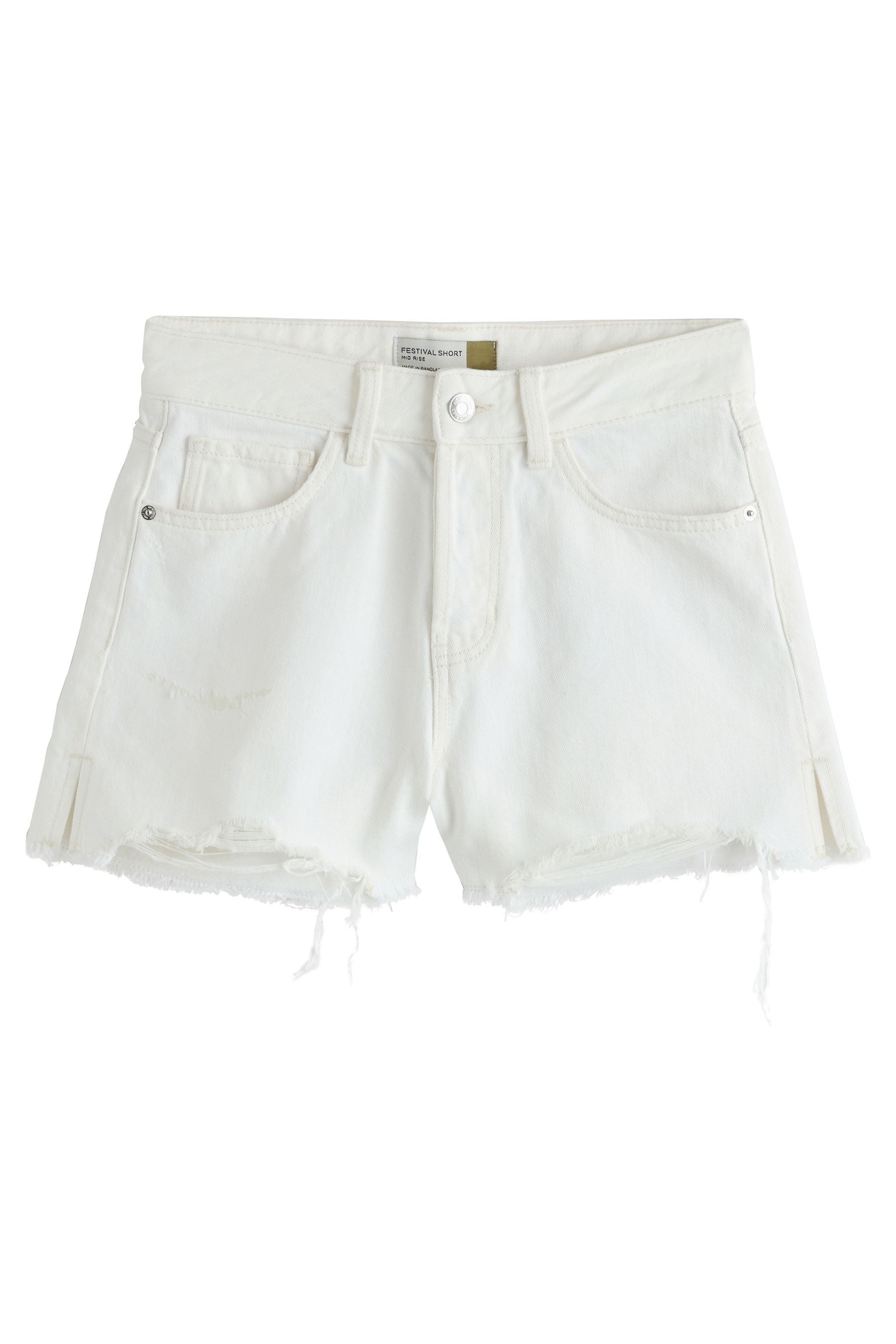 Next Jeansshorts Festival Denimshorts mit unvesäubertem Saum (1-tlg)