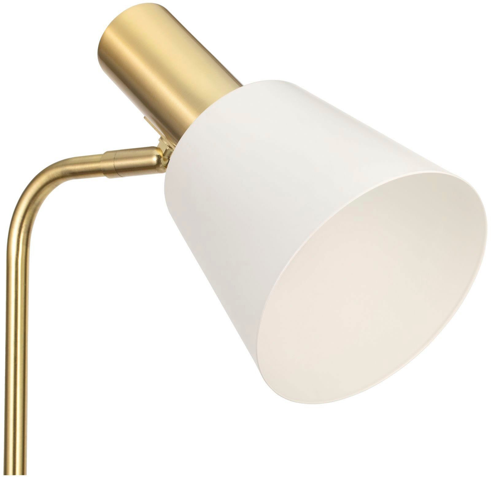 Metall Weiß, Stehlampe Gold, ohne Elegance, Pauleen E27, Leuchtmittel, Grand