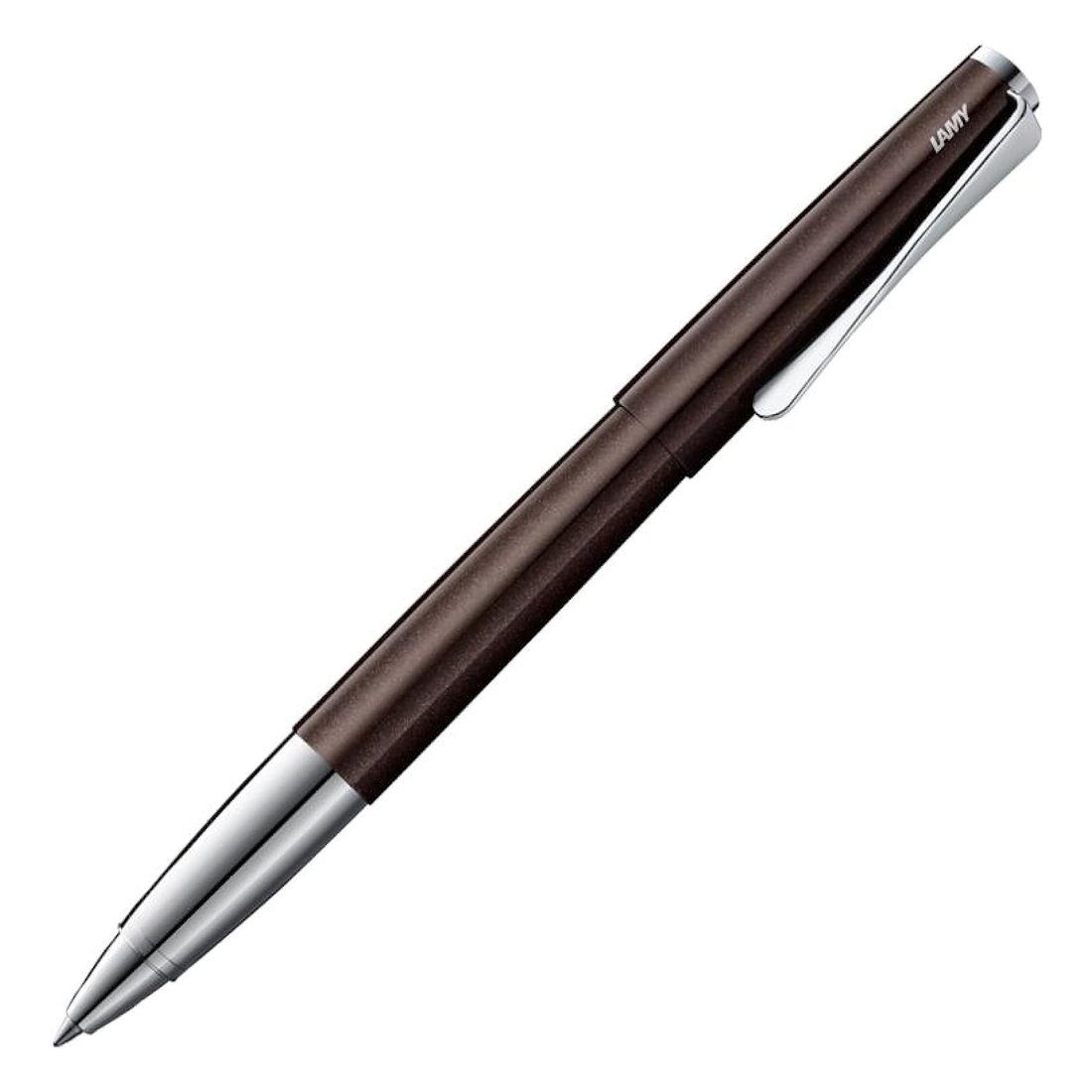 LAMY Tintenroller studio 369 - Rollpen in hochwertigem Palladium-Finish, Dunkelbraun