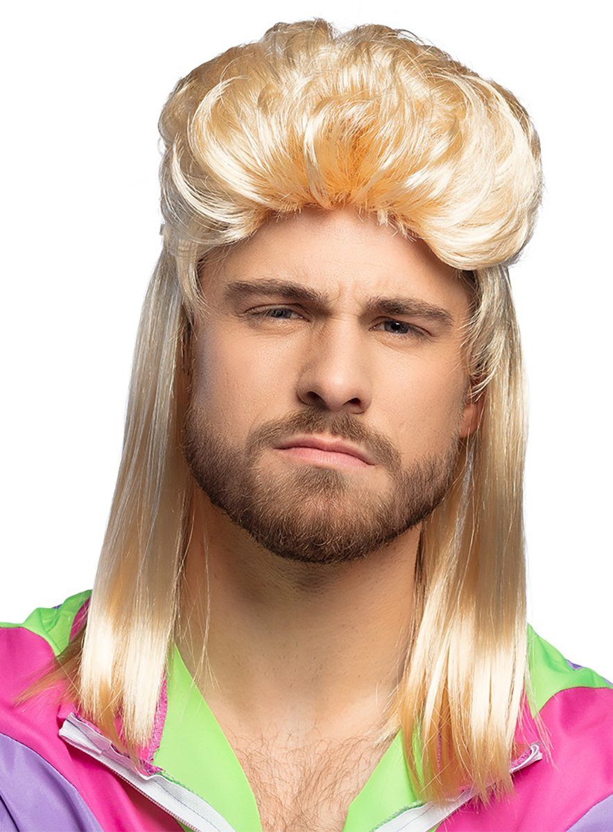 Boland Kostüm-Perücke 80er Vokuhila blond, Macht Dich im Handumdehen zum Alpha-Proll