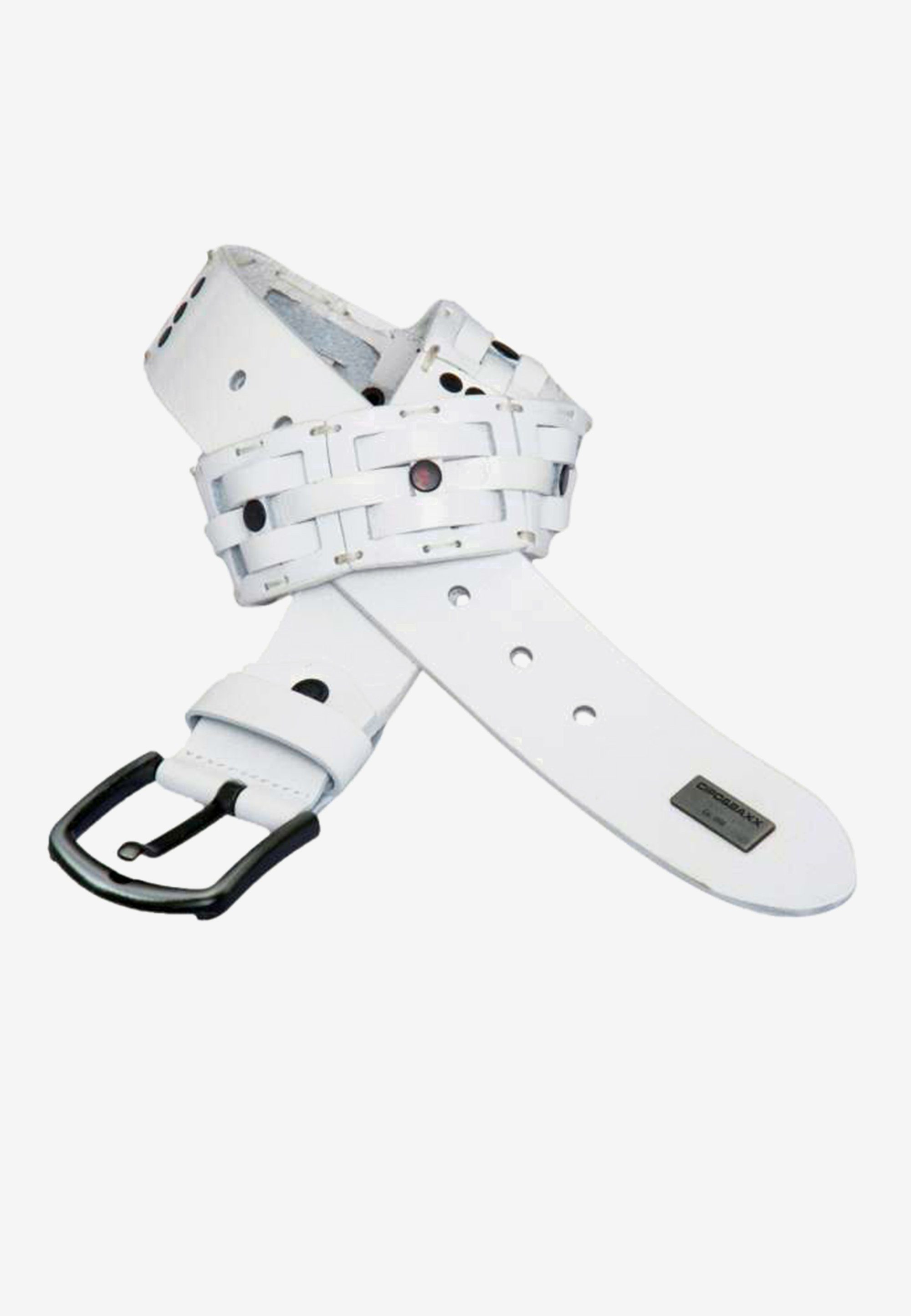 Cipo & Baxx Ledergürtel im Casual-Look stylischen weiß