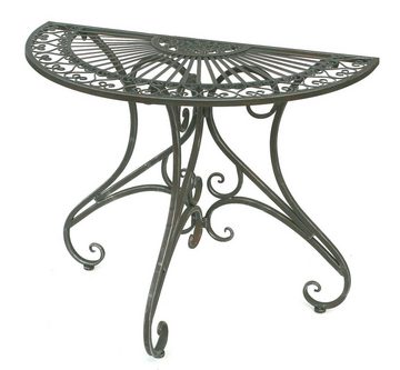 DanDiBo Beistelltisch Tisch Halbrund Wandtisch Halbtisch 130434 Beistelltisch aus Metall