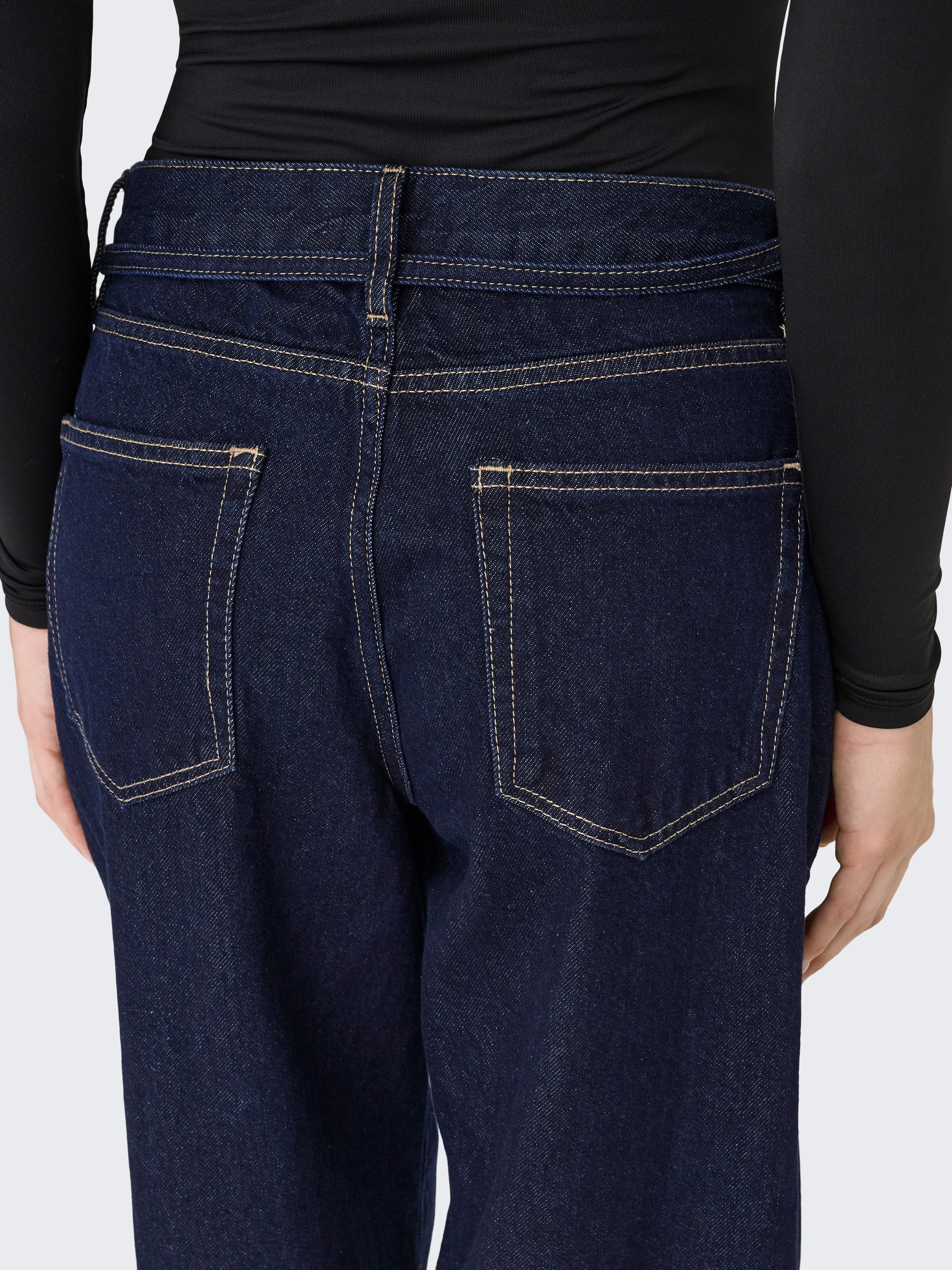 ONLY Straight-Jeans ONLGIANNA MW STRAIGHT DNM DOT630 NOOS Baumwolle