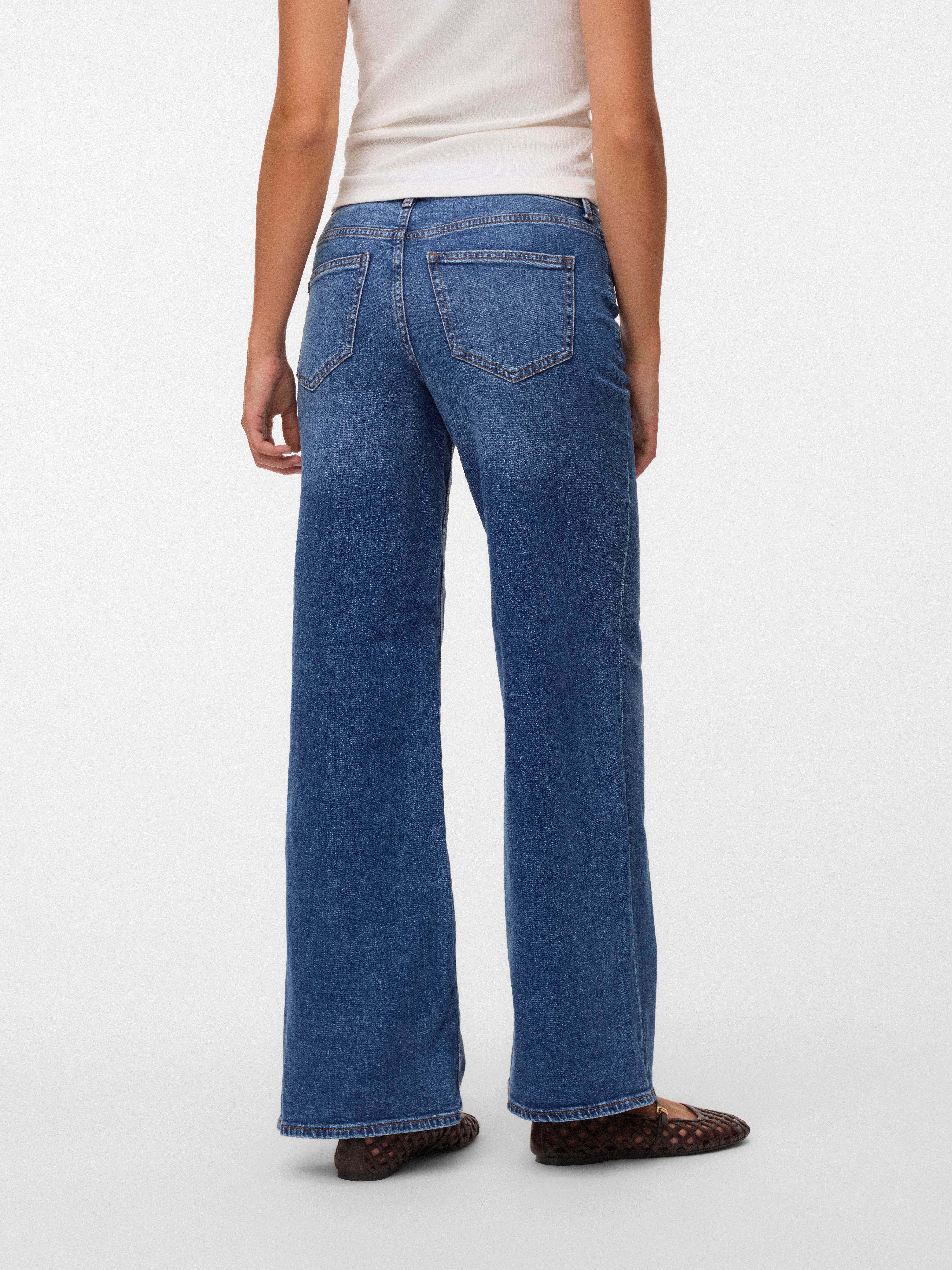 Vero Moda Weite Jeans VMSANDIE-STRETCH MR WIDE JNS RA3087 NOOS Baumwollmischung, wide fit, mid rise