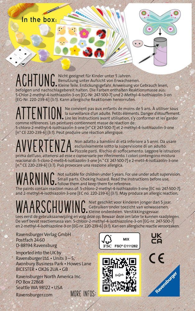 Ravensburger Malblock Ravensburger Upcycling Basteln EcoCreate Mini Spring Time 18439