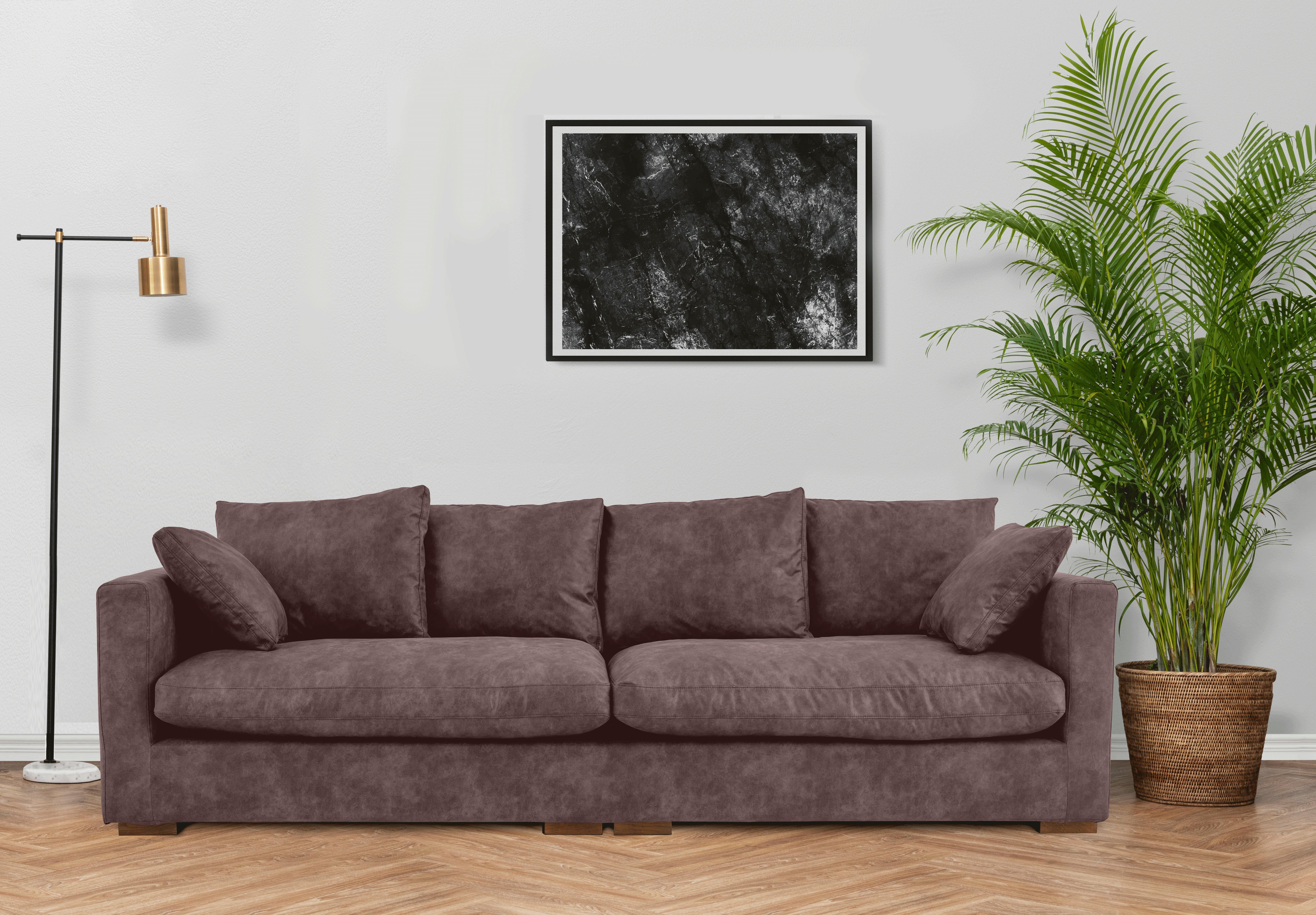 Home affaire Big-Sofa Coray, extra weich und kuschelig, Füllung mit Federn und Daunen