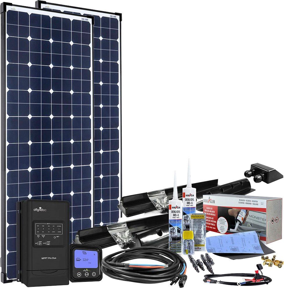 Solaranlage 300W MPPT 12V 150 Monokristallin, Wohnmobil (Set), Komplettset EBL-Option, High-End Solarmodul W