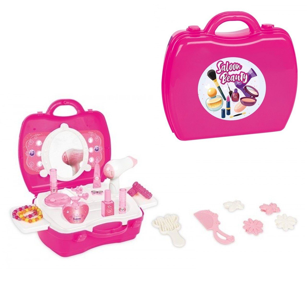 Spielzeug-Frisierkoffer Kinder Kosmetikkoffer 03562
