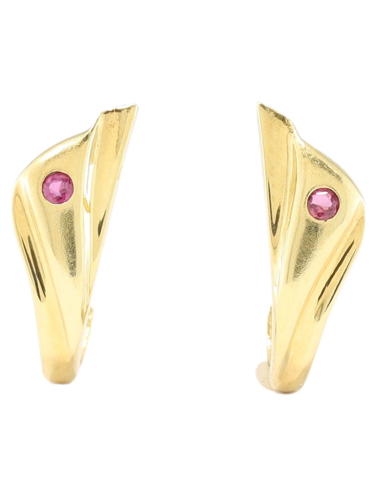 Miamar Paar Ohrstecker 602492, MIAMAR 0602492 Damen Ohrstecker 14 Karat (585) Gelbgold Gold rot