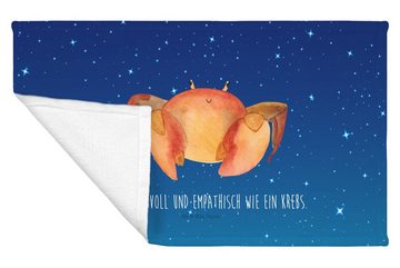 Mr. & Mrs. Panda Handtuch Sternzeichen Krebs - Sternenhimmel Blau - Geschenk, Sport Handtuch, K, (1-St), Kreative Sprüche