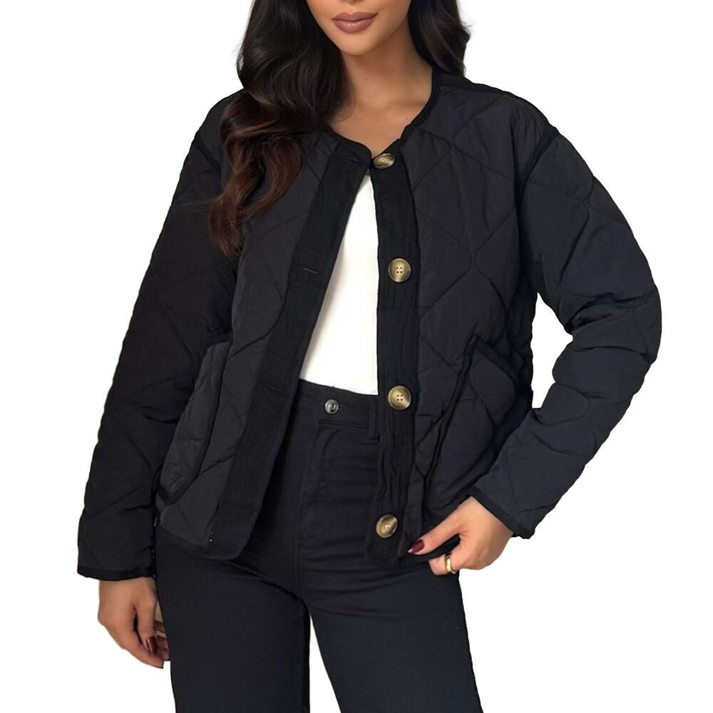 Ital-Design Steppjacke Modische gesteppte Jacke mit Knöpfen für Damen (9076 günstig online kaufen
