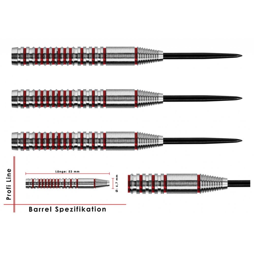Dartpfeil Steelbarrel Profi Line 80% Tungsten PL-01 22 g