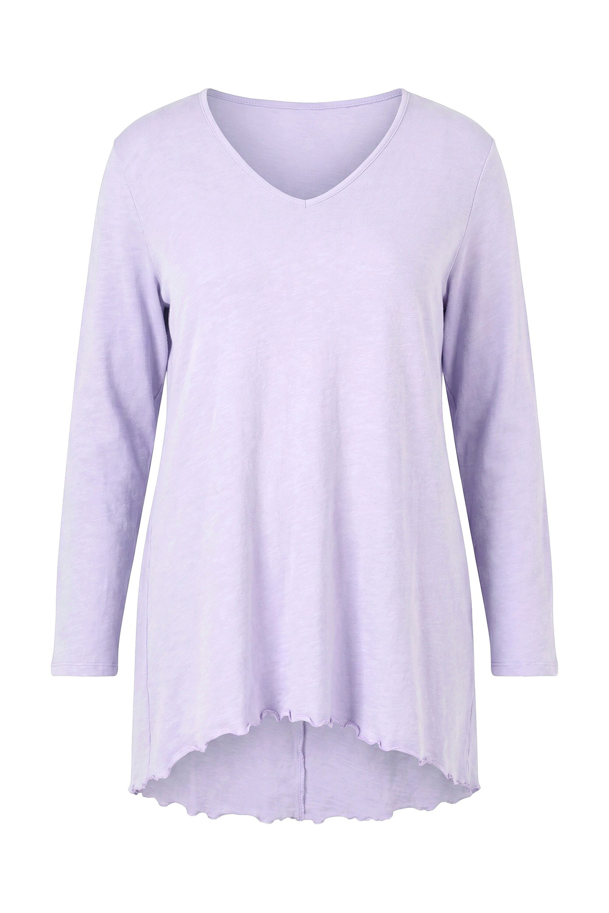 T-Shirt Strickshirt A-Linie Langarm
