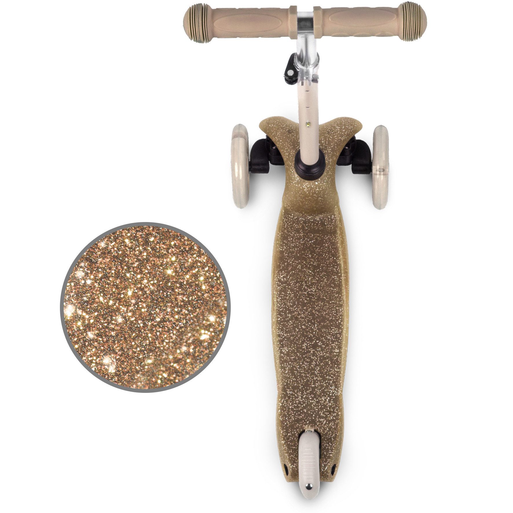 COIL Dreiradscooter Kinderroller, Tretroller, Dreirad-Balance-Roller, Cityroller, 10 km/h, ABEC-7-Lager, 3-stufige Lenkradverstellung, LED-Räder