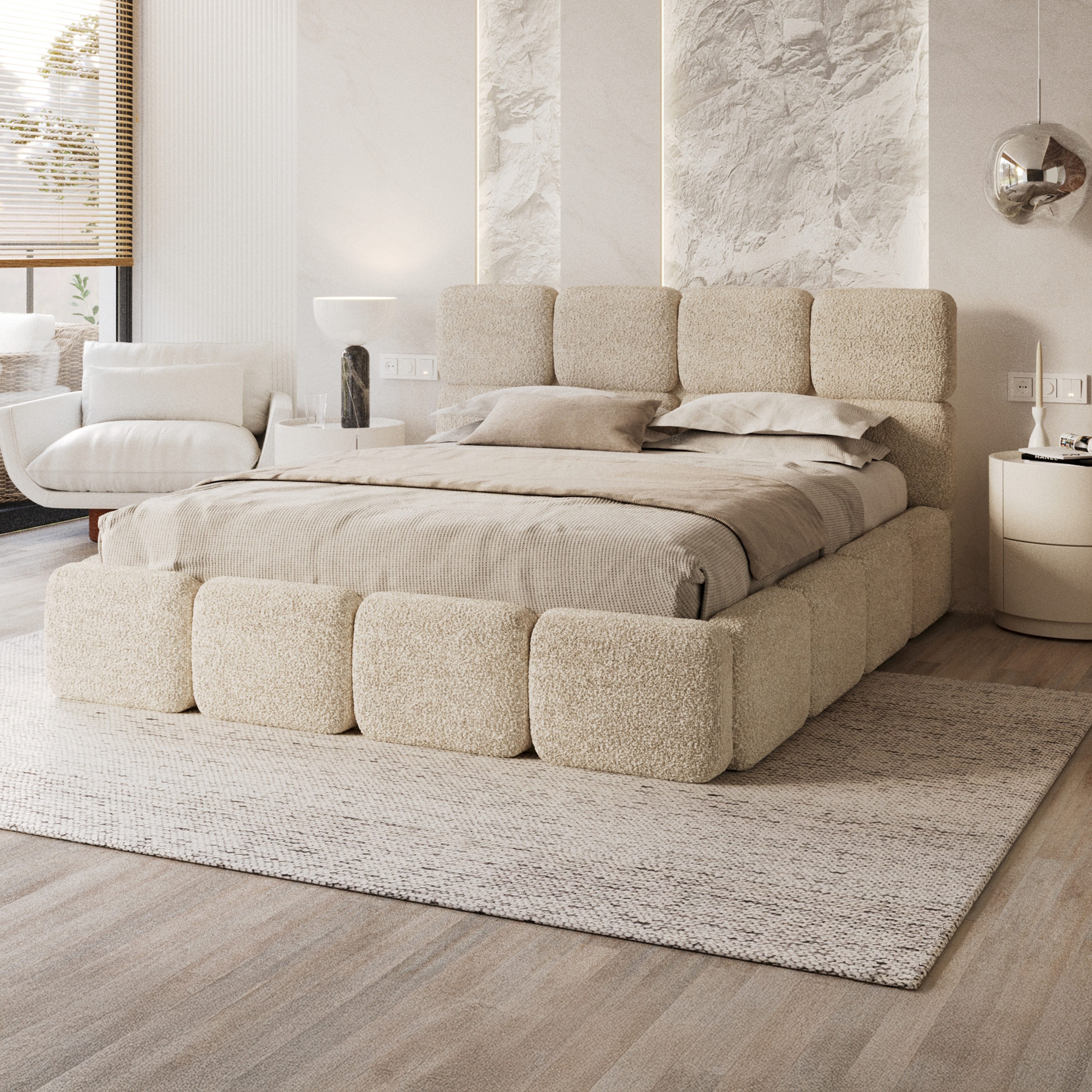 FDM Polsterbett CLOUDY Bettgestell Bett 140x200, günstig online kaufen