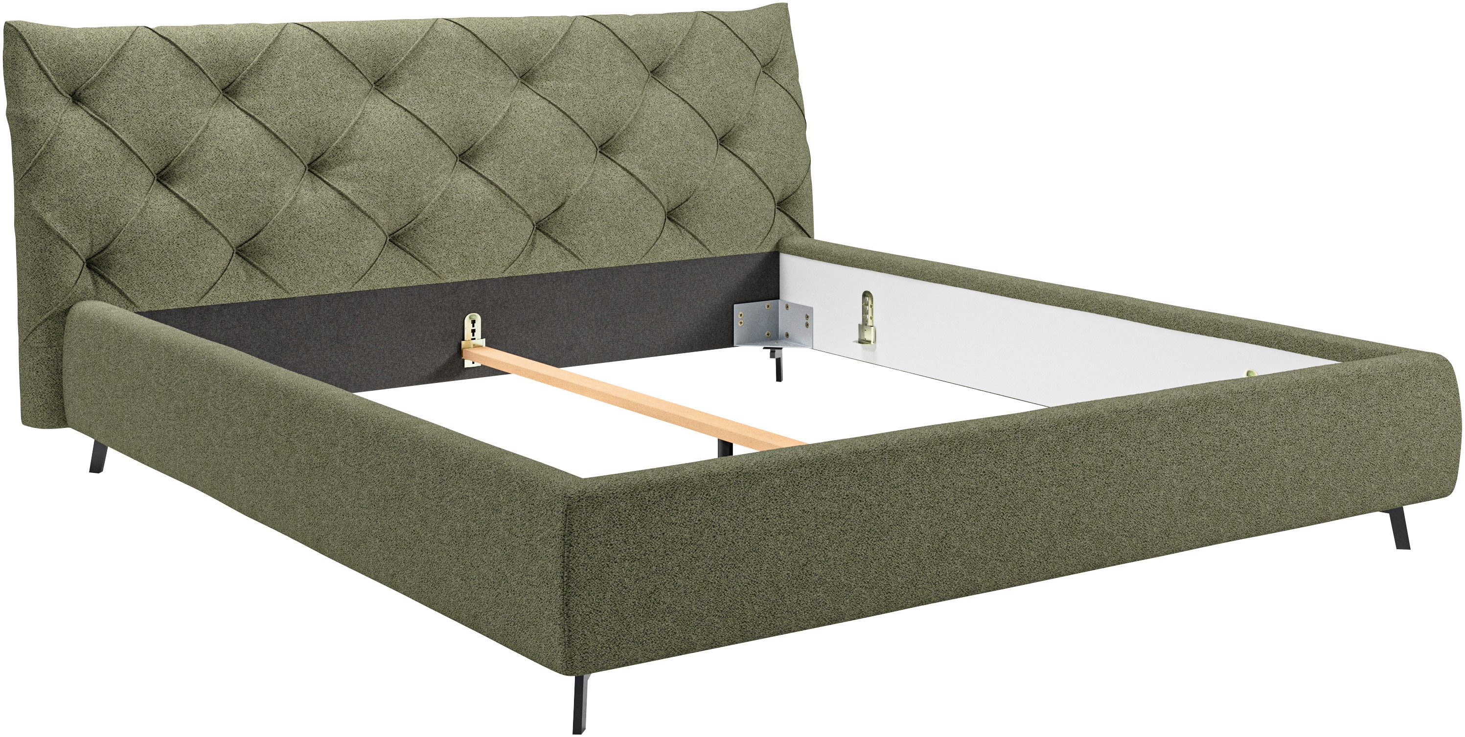 Home affaire Polsterbett Elloree, in 4 Breiten bis 200cm, auch in Leder, Kopfteilhöhe 105 cm, belastbar bis 280 kg, auch in Überlänge 220cm