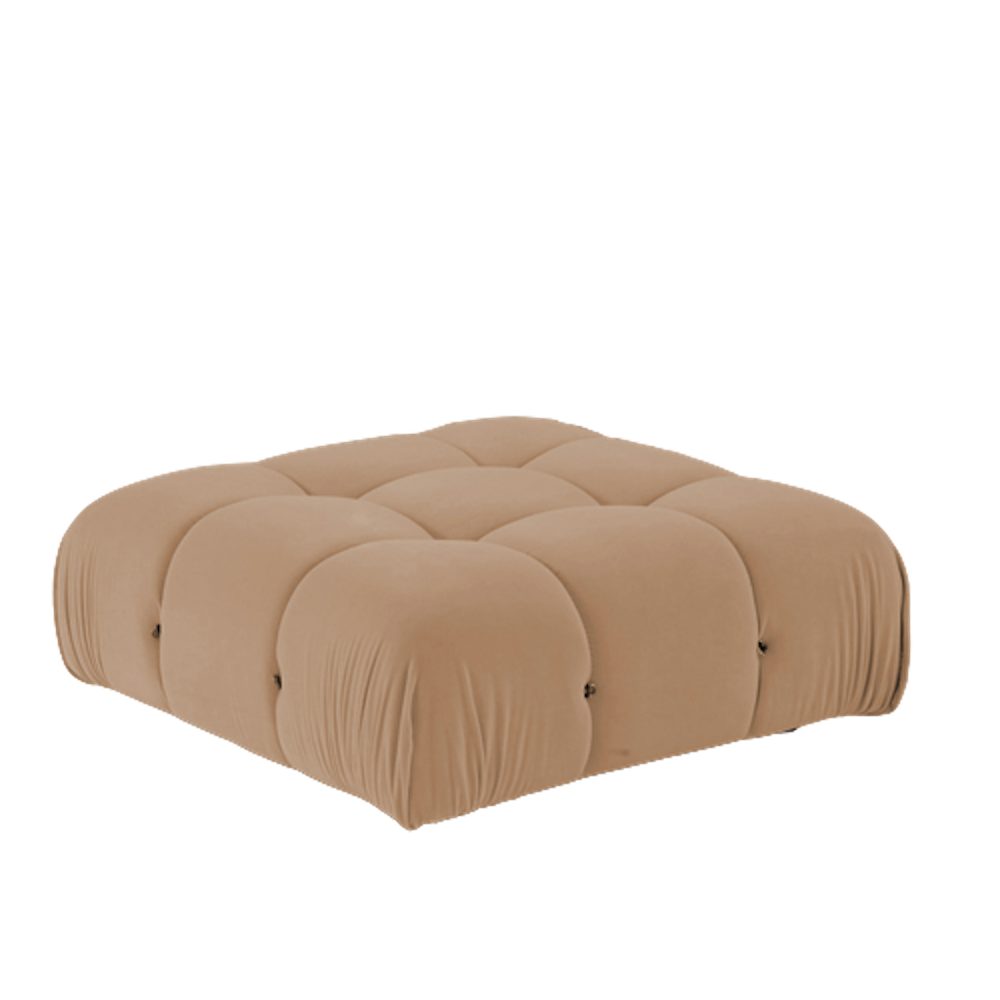 Touch me Sofa Sofa aus Komfort Schaum, Samt Bezug in kombinationsfähigen Varianten Beige Lieferung und Aufbau im Preis enthalten!