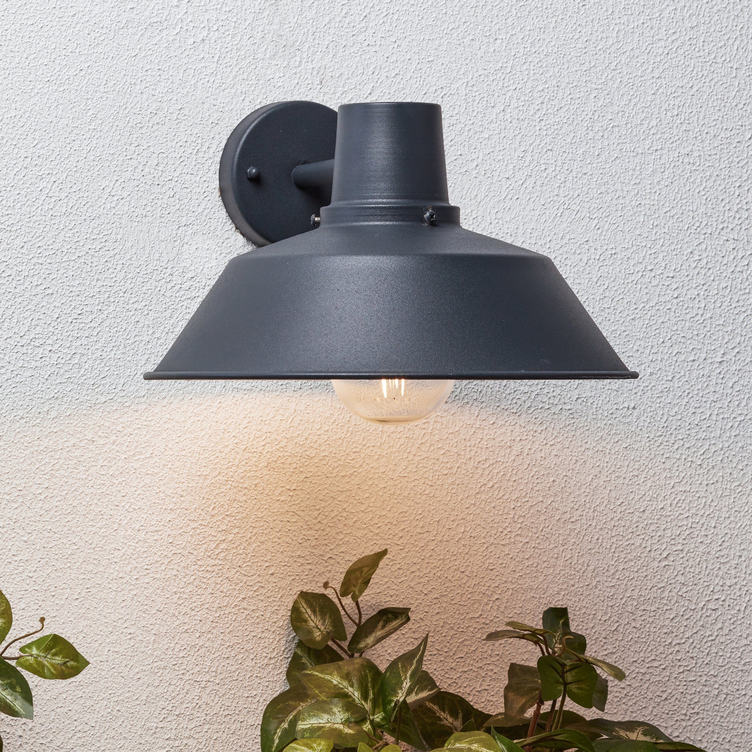 Lightbox Außen-Wandleuchte, ohne Leuchtmittel, Außen Wandlampe, hängend, 19 x 27 x 29 cm, E27, max. 60 W, IP44