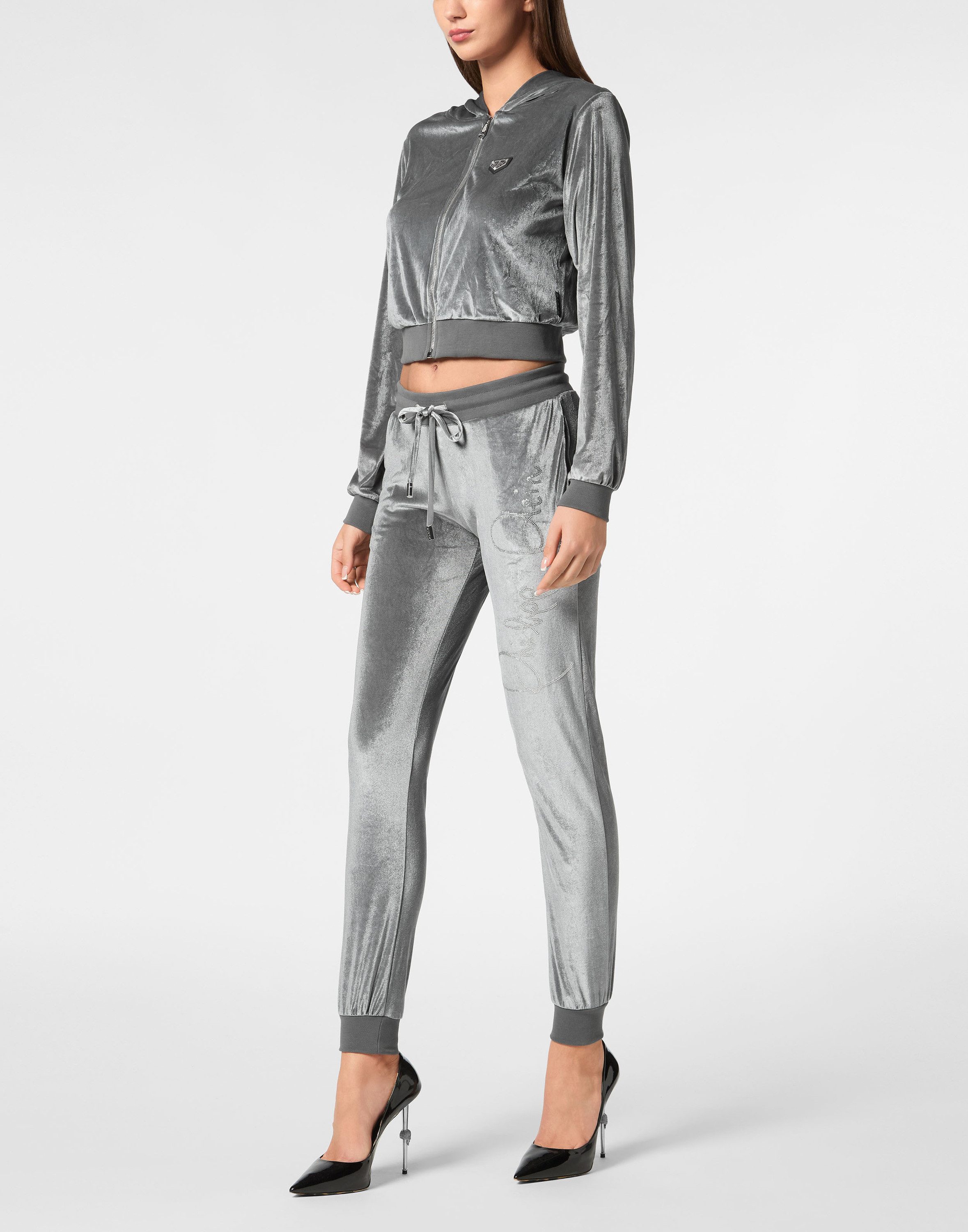 PHILIPP PLEIN Jogginghose Signature Mit Schmucksteinen